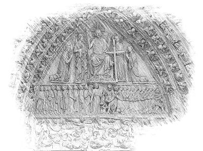 Le tympan du portail de Notre-Dame de Paris